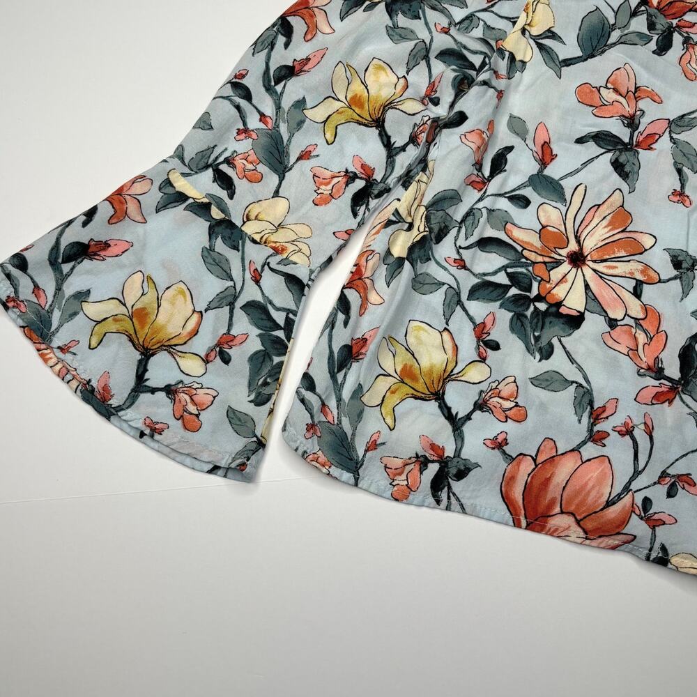 Alter'd State Floral Off Shoulder Bell Sleeve Boho Rayon Blouse Women's Small - Picture 2 of 7